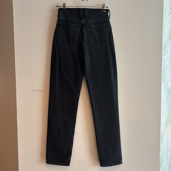 FRAME Le High N Tight Inkwell Straight Leg Denim Jeans Size 24 100% Cotton - Picture 8 of 11